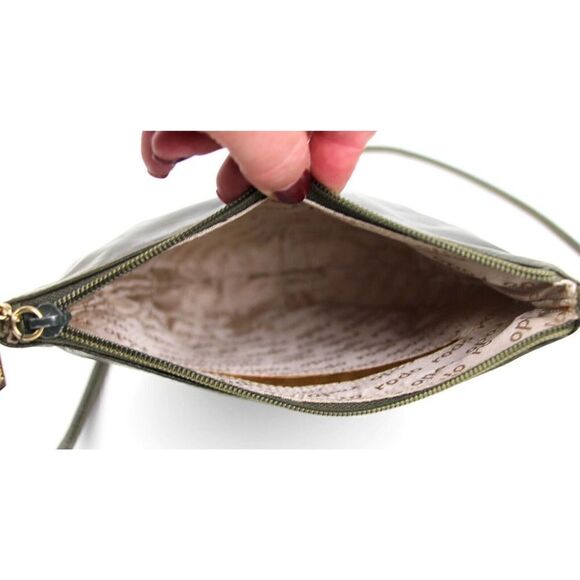 RODO ITALY OLIVE GREEN GENUINE LEATHER CROSSBODY SHOULDER BAG HANDBAG PURSE - Picture 8 of 12